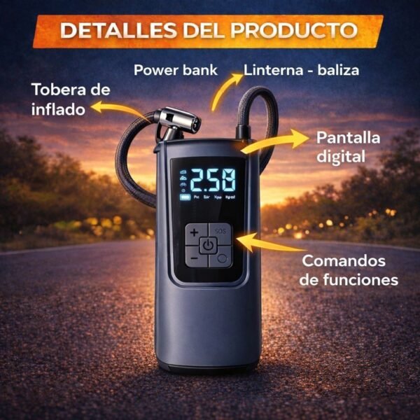 INFLADOR COMPRESOR PARA AUTO, MOTO, BICI, INFLABLES - Envío Gratis