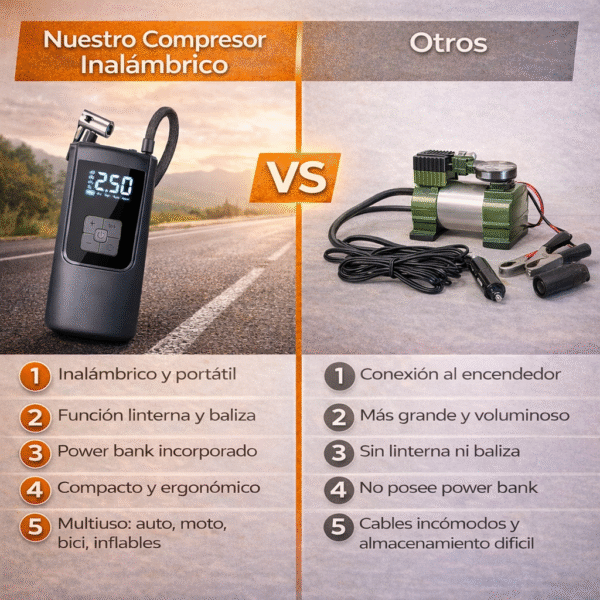 INFLADOR COMPRESOR PARA AUTO, MOTO, BICI, INFLABLES - Envío Gratis
