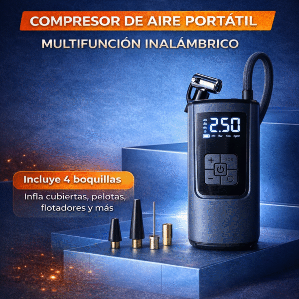 INFLADOR COMPRESOR PARA AUTO, MOTO, BICI, INFLABLES - Envío Gratis