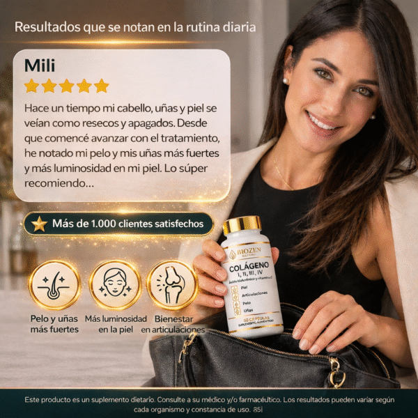 Colágeno hidrolizado I II III IV +Acido Hialurónico + Vitamina C - Envío Gratis