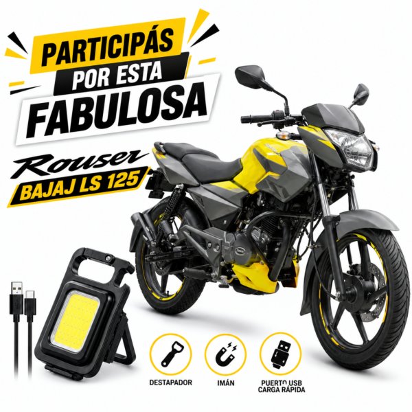 PROMO MOTO+ LINTERNA Linterna Led Recargable Usb Potente Iman Llavero Destapador