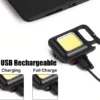 forma de carga Linterna Led Recargable Usb Potente Iman Llavero Destapador