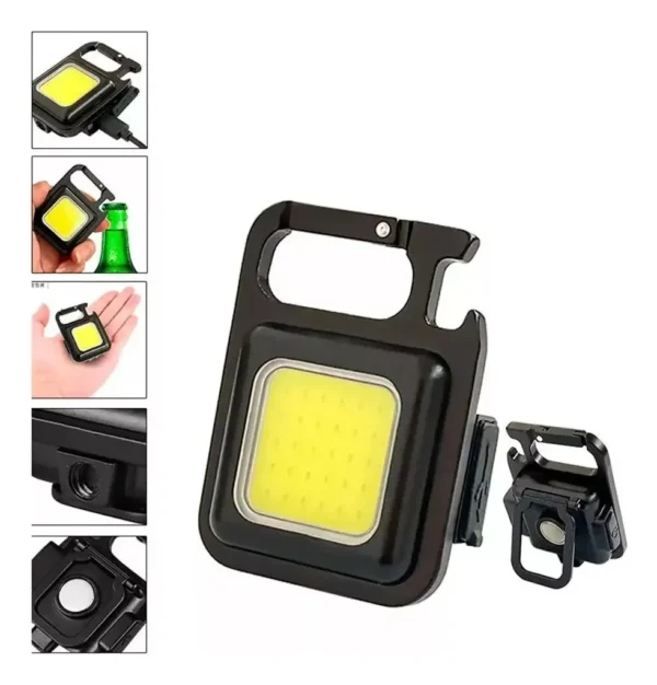 foto del producto linterna Linterna Led Recargable Usb Potente Iman Llavero Destapador